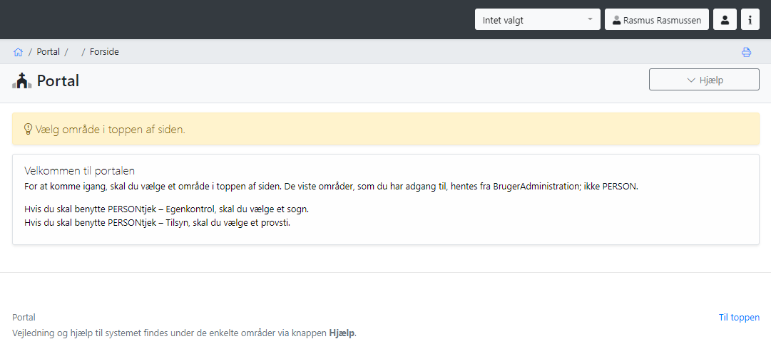 Forside af PERSONTjek med introduktion